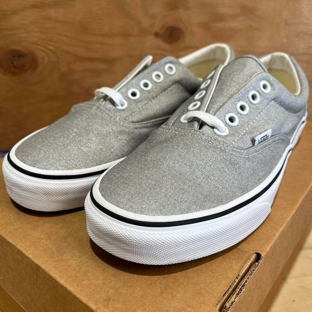Vans Men's Grey and Cream Trainers